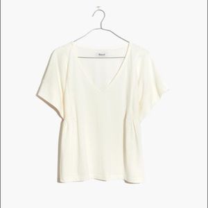 Madewell supima cotton flutter sleeve tee